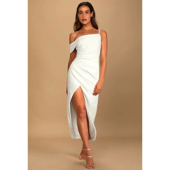 delia asymmetric raw hem cotton dress Free People Fp One Delia Slip Mini Dress main image 1